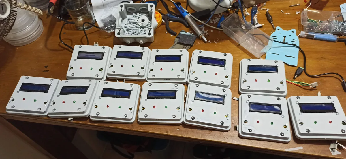 Sensores de aforo ensamblados